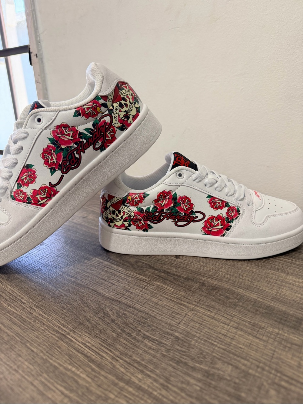 Ed Hardy White Sneakers size US 8 women - Picture 7 of 10